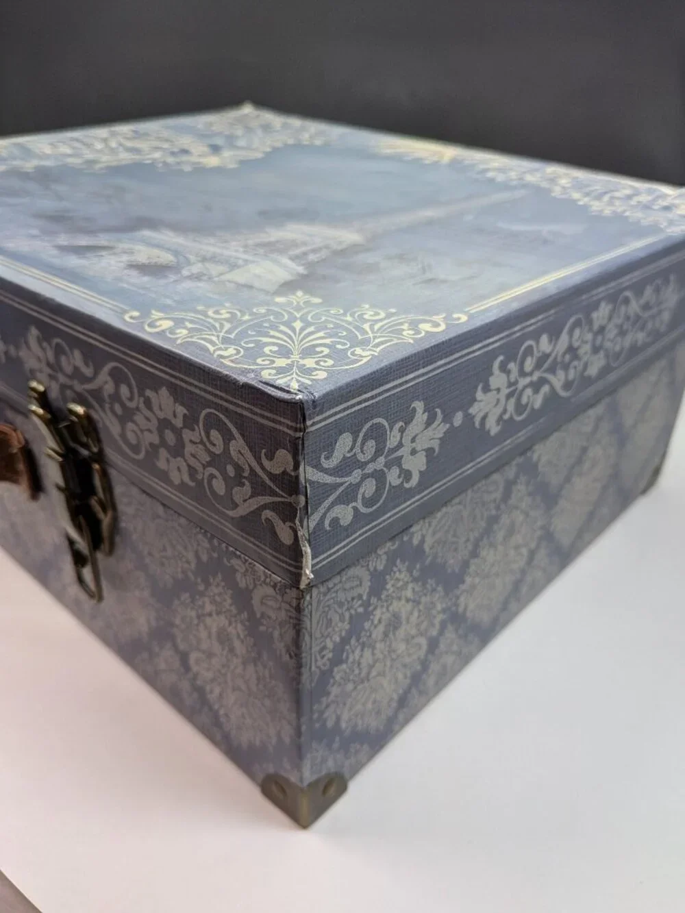 Punch Studio Paris France Suitcase Decor Box Metal Hardware Cottagecore